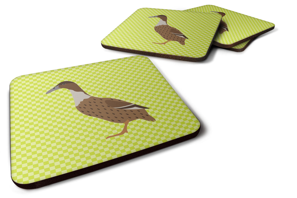 Dutch Hook Bill Duck Green Foam Coasters Set of 4 Cup Coasters for Indoor Outdoor, Tabletop Protection, Anti Slip, Mouse pad Material