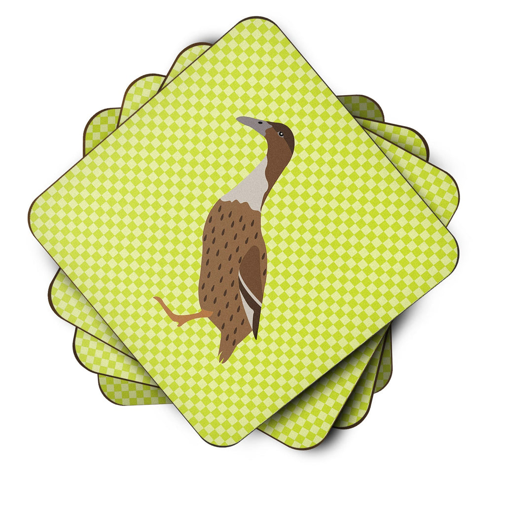 Dutch Hook Bill Duck Green Foam Coasters Set of 4 Cup Coasters for Indoor Outdoor, Tabletop Protection, Anti Slip, Mouse pad Material