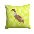 Dutch Hook Bill Duck Green Decorative Throw Pillow 14x14 Indoor Outdoor Accent Cushion, Fabric Cover with Insert for Sofa, Bed, Porch & Living Room