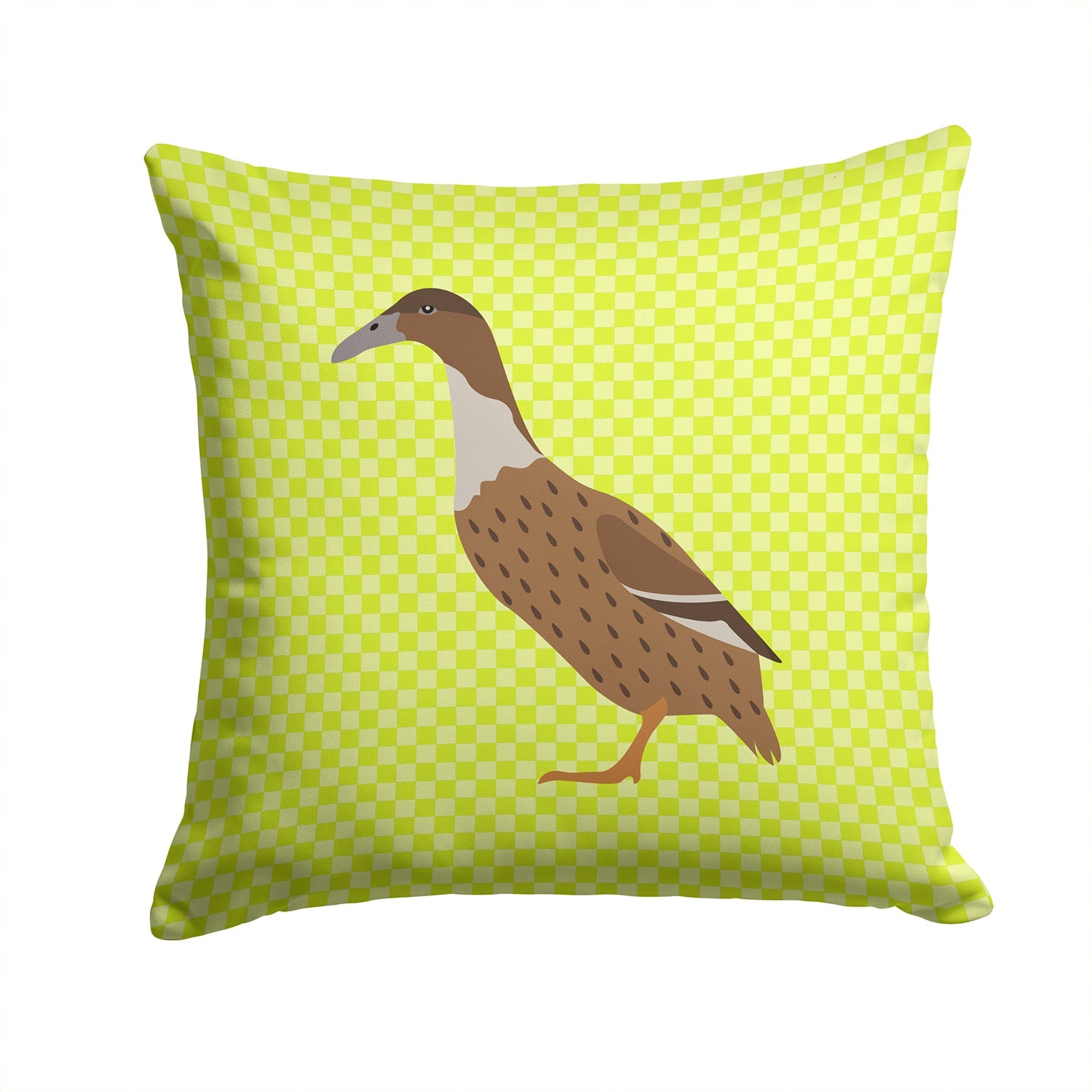 Dutch Hook Bill Duck Green Decorative Throw Pillow 14x14 Indoor Outdoor Accent Cushion, Fabric Cover with Insert for Sofa, Bed, Porch & Living Room