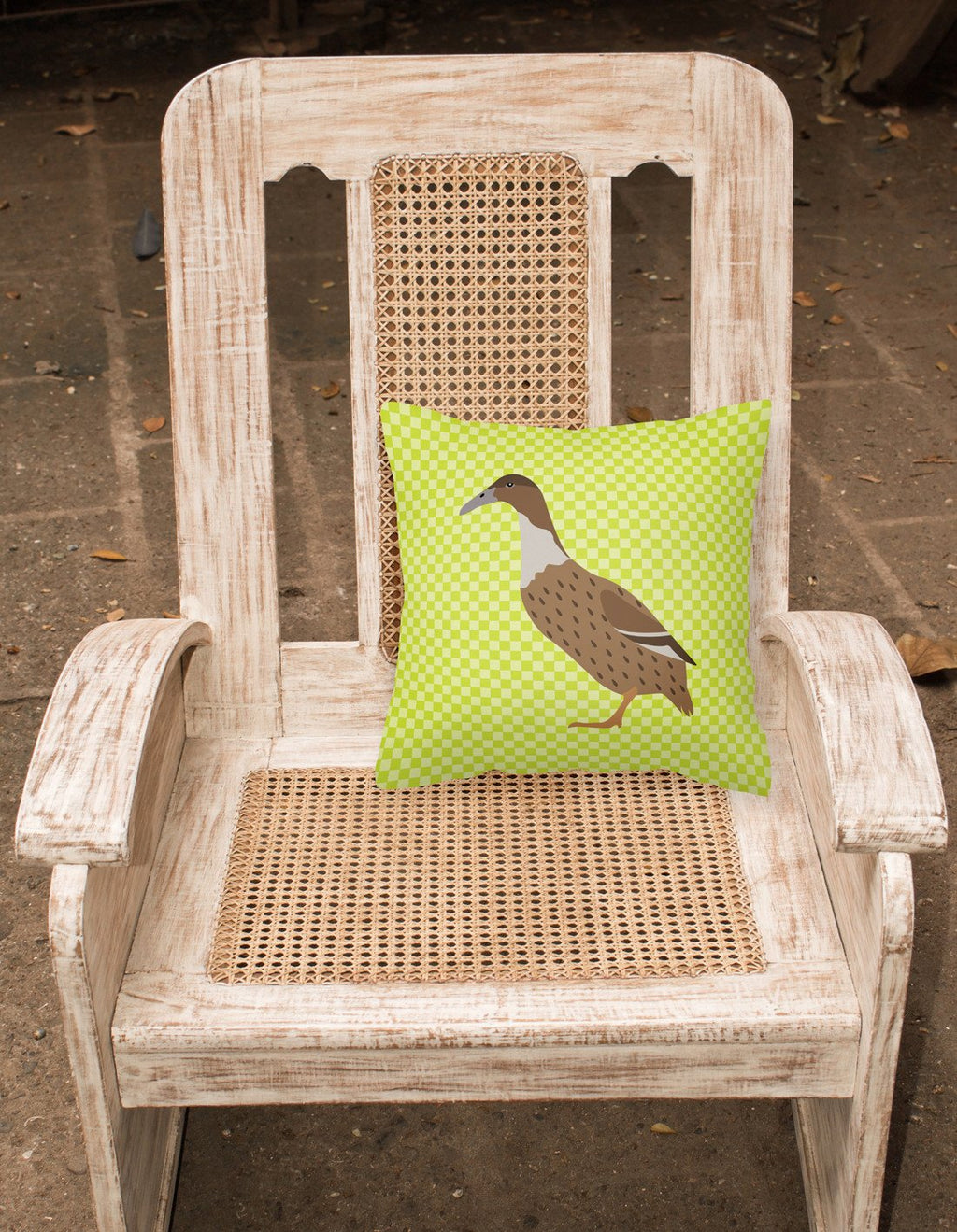 Dutch Hook Bill Duck Green Decorative Throw Pillow 18x18 Indoor Outdoor Accent Cushion, Fabric Cover with Insert for Sofa, Bed, Porch & Living Room