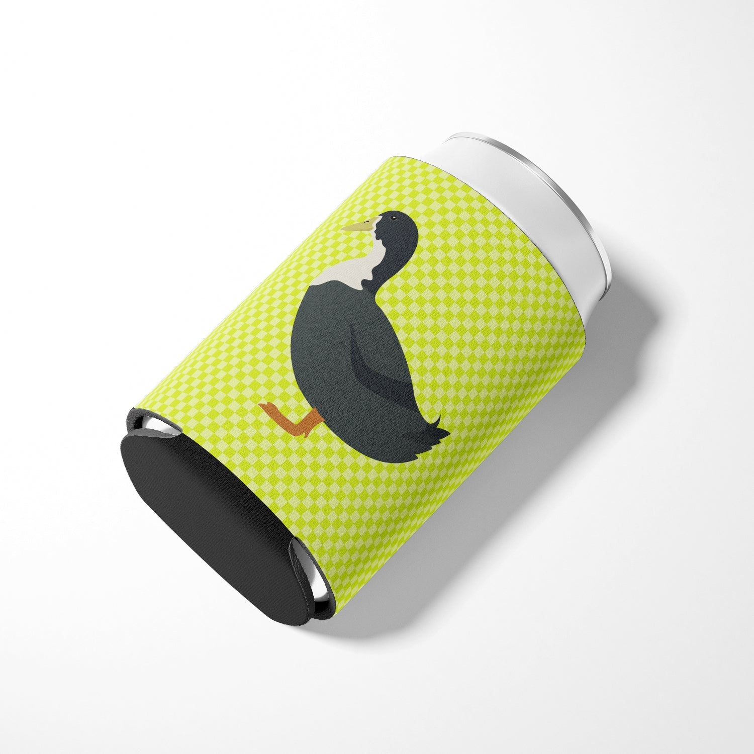 Blue Swedish Duck Green Can or Bottle Hugger Cooler Sleeve for Standard 12 oz Cans, Insulated Foam Beer & Soda Can Hugger Reusable