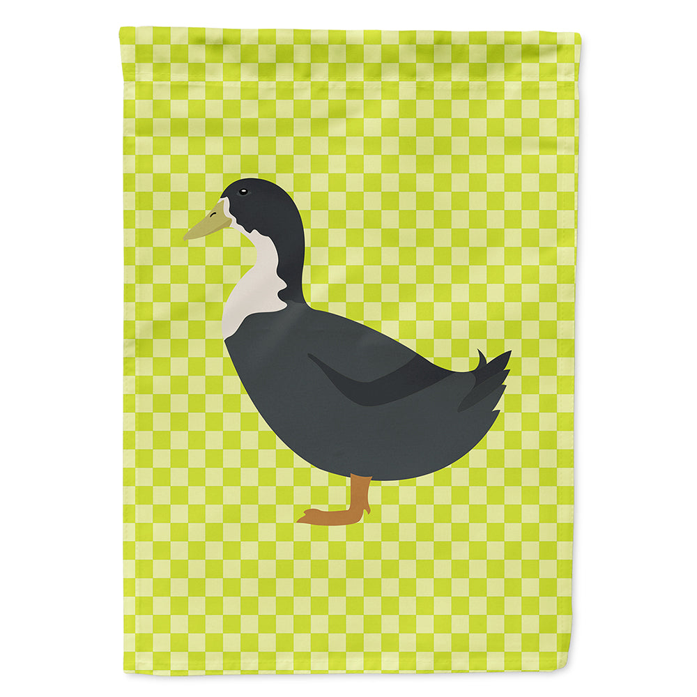 Blue Swedish Duck Green House Flag 28x40 Porch Sleeve Pole Decorative Outside Yard Banner Artwork Wall Hanging, Polyester