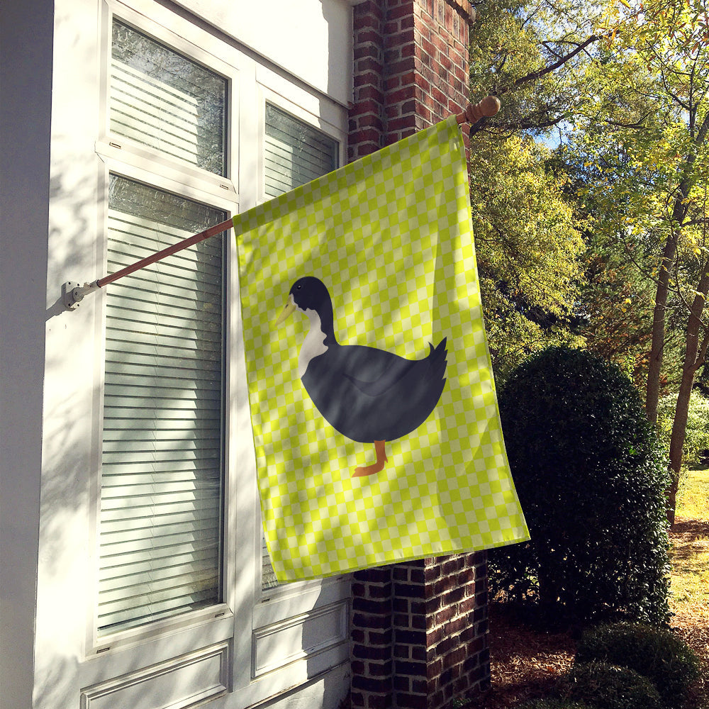 Blue Swedish Duck Green House Flag 28x40 Porch Sleeve Pole Decorative Outside Yard Banner Artwork Wall Hanging, Polyester