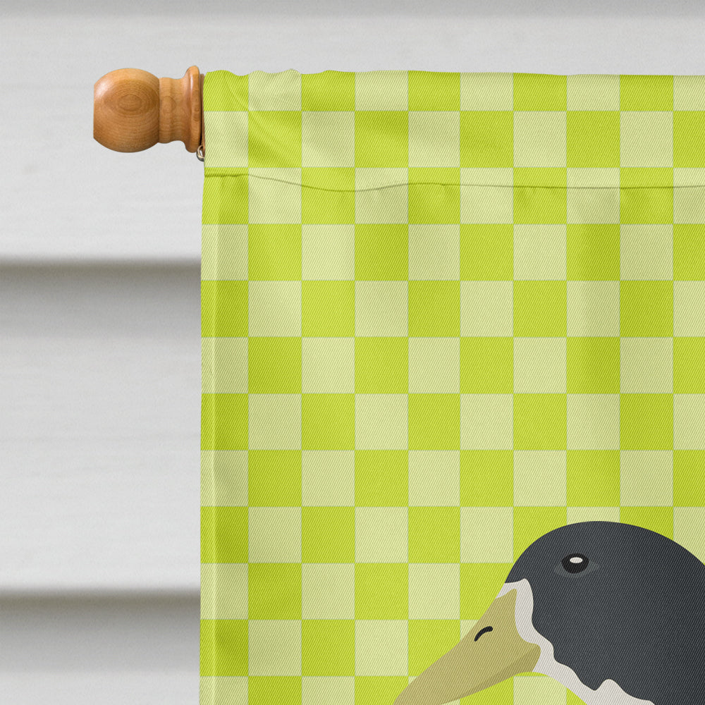 Blue Swedish Duck Green House Flag 28x40 Porch Sleeve Pole Decorative Outside Yard Banner Artwork Wall Hanging, Polyester