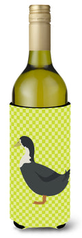 Blue Swedish Duck Green Wine Bottle Hugger Gift Sleeve for Standard 750 ml Bottles, Insulated Reusable Also Fits Mini Shot & Pint Bottles
