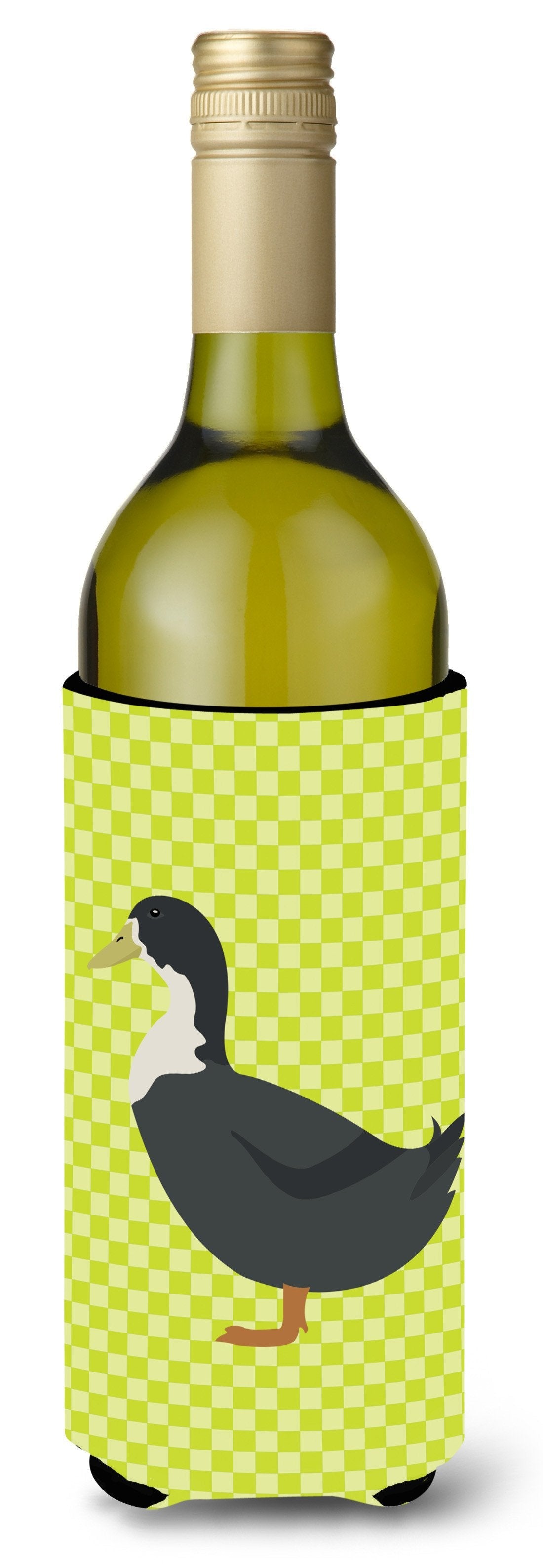 Blue Swedish Duck Green Wine Bottle Hugger Gift Sleeve for Standard 750 ml Bottles, Insulated Reusable Also Fits Mini Shot & Pint Bottles