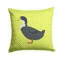 Blue Swedish Duck Green Decorative Throw Pillow 14x14 Indoor Outdoor Accent Cushion, Fabric Cover with Insert for Sofa, Bed, Porch & Living Room
