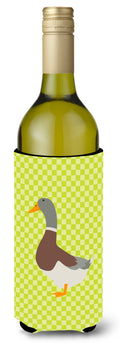 Saxony Sachsenente Duck Green Wine Bottle Hugger Gift Sleeve for Standard 750 ml Bottles, Insulated Reusable Also Fits Mini Shot & Pint Bottles