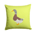 Saxony Sachsenente Duck Green Decorative Throw Pillow 14x14 Indoor Outdoor Accent Cushion, Fabric Cover with Insert for Sofa, Bed, Porch & Living Room
