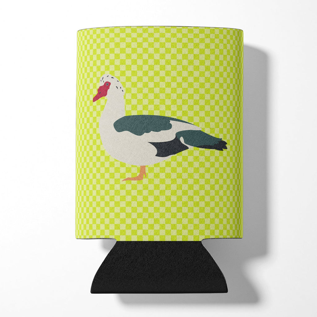 Muscovy Duck Green Can or Bottle Hugger Cooler Sleeve for Standard 12 oz Cans, Insulated Foam Beer & Soda Can Hugger Reusable