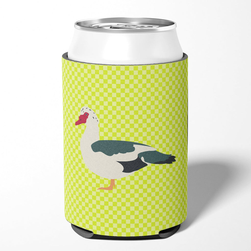 Muscovy Duck Green Can or Bottle Hugger Cooler Sleeve for Standard 12 oz Cans, Insulated Foam Beer & Soda Can Hugger Reusable