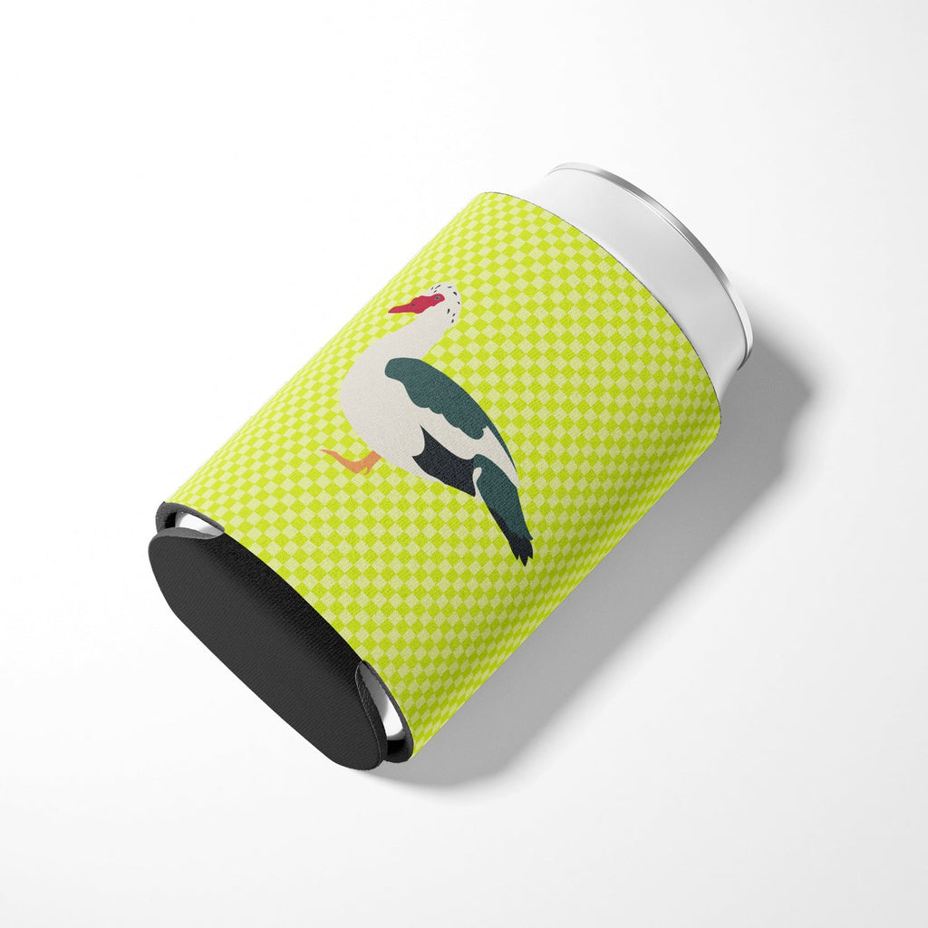 Muscovy Duck Green Can or Bottle Hugger Cooler Sleeve for Standard 12 oz Cans, Insulated Foam Beer & Soda Can Hugger Reusable