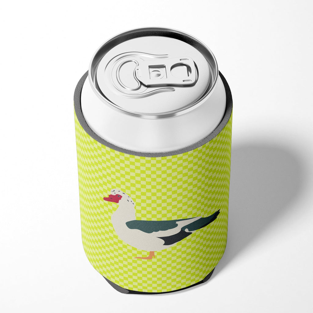 Muscovy Duck Green Can or Bottle Hugger Cooler Sleeve for Standard 12 oz Cans, Insulated Foam Beer & Soda Can Hugger Reusable