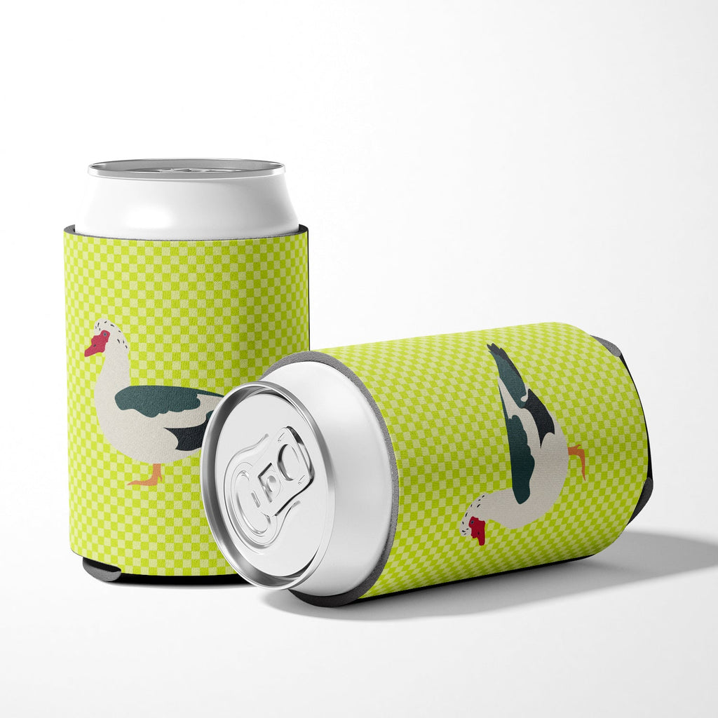Muscovy Duck Green Can or Bottle Hugger Cooler Sleeve for Standard 12 oz Cans, Insulated Foam Beer & Soda Can Hugger Reusable