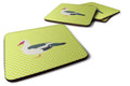 Muscovy Duck Green Foam Coasters Set of 4 Cup Coasters for Indoor Outdoor, Tabletop Protection, Anti Slip, Mouse pad Material