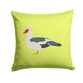 Muscovy Duck Green Decorative Throw Pillow 14x14 Indoor Outdoor Accent Cushion, Fabric Cover with Insert for Sofa, Bed, Porch & Living Room