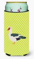 Muscovy Duck Green Tall Boy Hugger Can Cooler Sleeve Machine Washable Drink Collapsible Insulator Beverage Insulated Holder