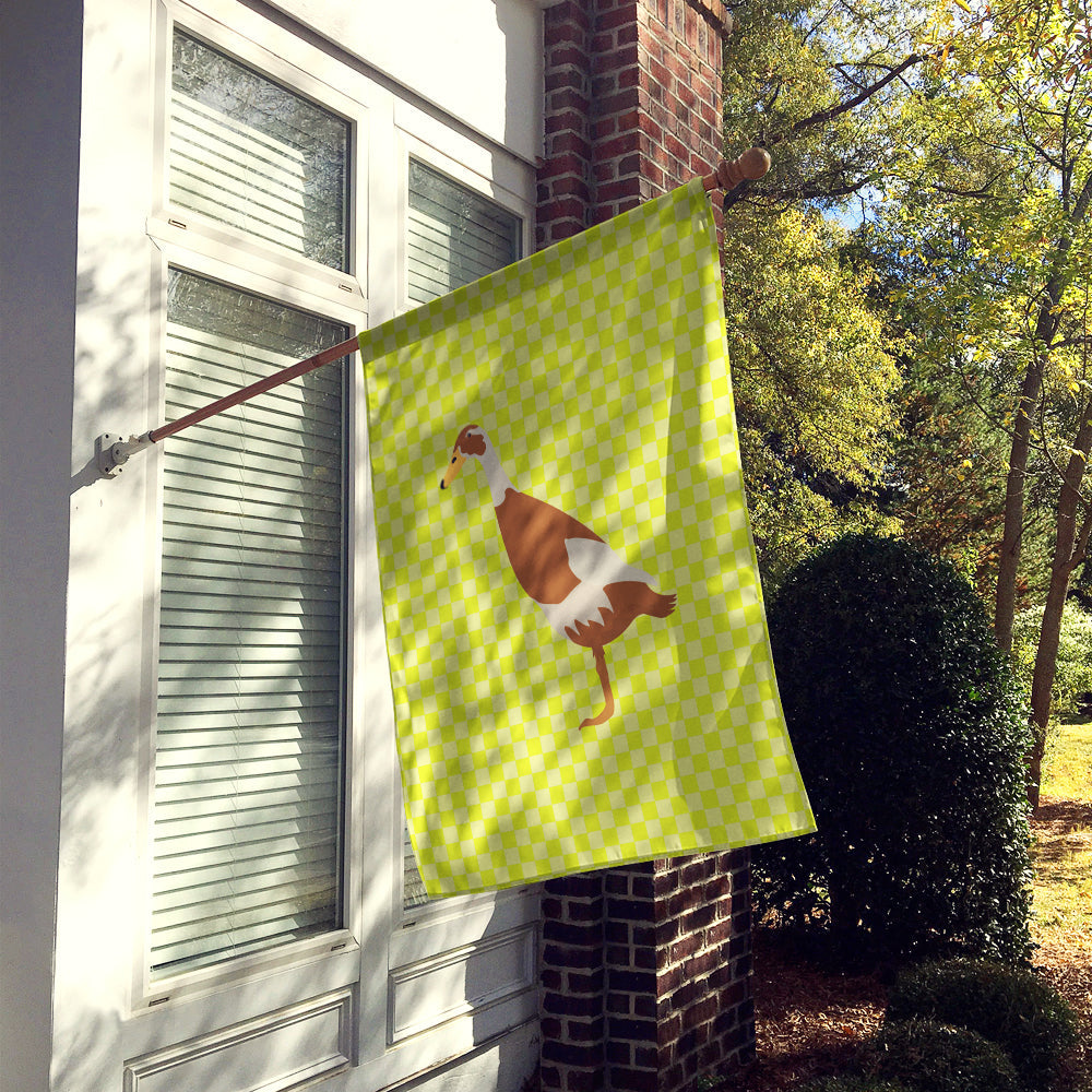 Indian Runner Duck Green House Flag 28x40 Porch Sleeve Pole Decorative Outside Yard Banner Artwork Wall Hanging, Polyester
