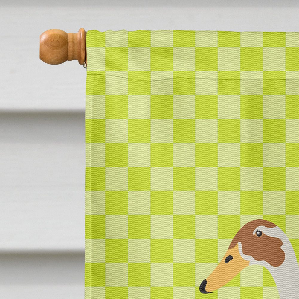 Indian Runner Duck Green House Flag 28x40 Porch Sleeve Pole Decorative Outside Yard Banner Artwork Wall Hanging, Polyester