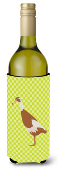 Indian Runner Duck Green Wine Bottle Hugger Gift Sleeve for Standard 750 ml Bottles, Insulated Reusable Also Fits Mini Shot & Pint Bottles