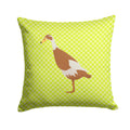 Indian Runner Duck Green Decorative Throw Pillow 14x14 Indoor Outdoor Accent Cushion, Fabric Cover with Insert for Sofa, Bed, Porch & Living Room