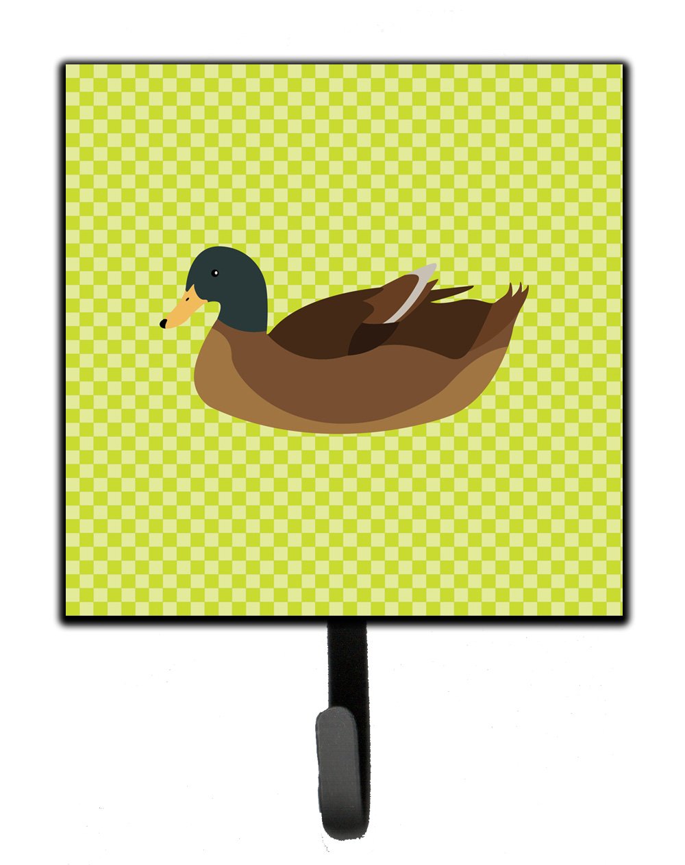 Khaki Campbell Duck Green Leash or Key Holder Wall Hooks, Key Hooks Holder, Coat Rack Wall Mount, Coat Hooks, Hooks for Hanging Keys, Towels, Aprons, Leashes