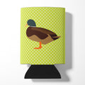Silver Bantam Duck Green Can or Bottle Hugger Cooler Sleeve for Standard 12 oz Cans, Insulated Foam Beer & Soda Can Hugger Reusable