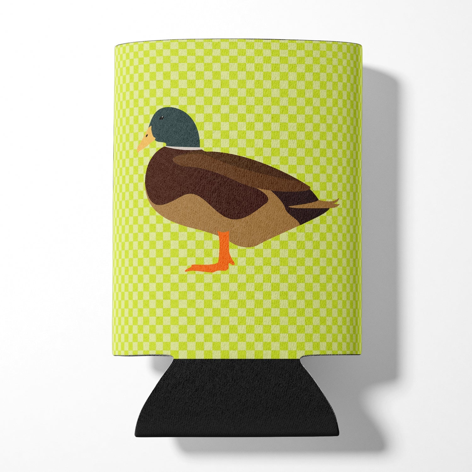 Silver Bantam Duck Green Can or Bottle Hugger Cooler Sleeve for Standard 12 oz Cans, Insulated Foam Beer & Soda Can Hugger Reusable