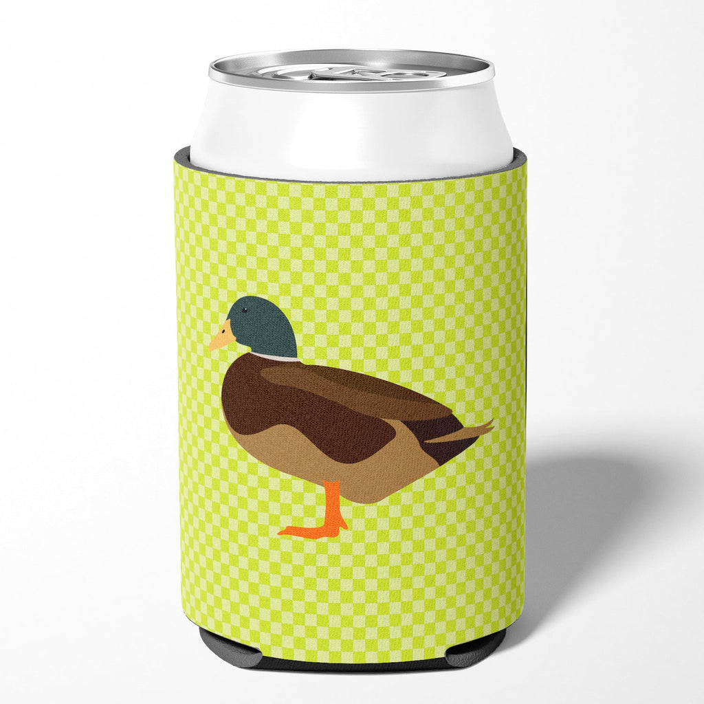 Silver Bantam Duck Green Can or Bottle Hugger Cooler Sleeve for Standard 12 oz Cans, Insulated Foam Beer & Soda Can Hugger Reusable