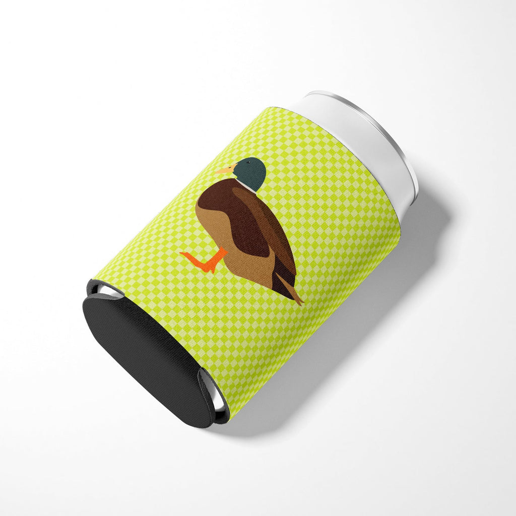 Silver Bantam Duck Green Can or Bottle Hugger Cooler Sleeve for Standard 12 oz Cans, Insulated Foam Beer & Soda Can Hugger Reusable