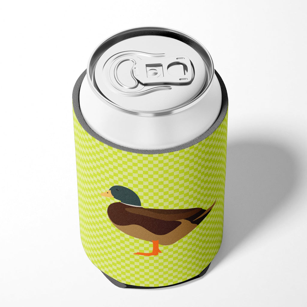 Silver Bantam Duck Green Can or Bottle Hugger Cooler Sleeve for Standard 12 oz Cans, Insulated Foam Beer & Soda Can Hugger Reusable
