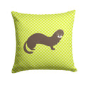 Russian or European Mink Green Decorative Throw Pillow 14x14 Indoor Outdoor Accent Cushion, Fabric Cover with Insert for Sofa, Bed, Porch & Living Room