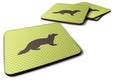 Sable Marten Green Foam Coasters Set of 4 Cup Coasters for Indoor Outdoor, Tabletop Protection, Anti Slip, Mouse pad Material