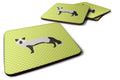 Silver Fox Green Foam Coasters Set of 4 Cup Coasters for Indoor Outdoor, Tabletop Protection, Anti Slip, Mouse pad Material