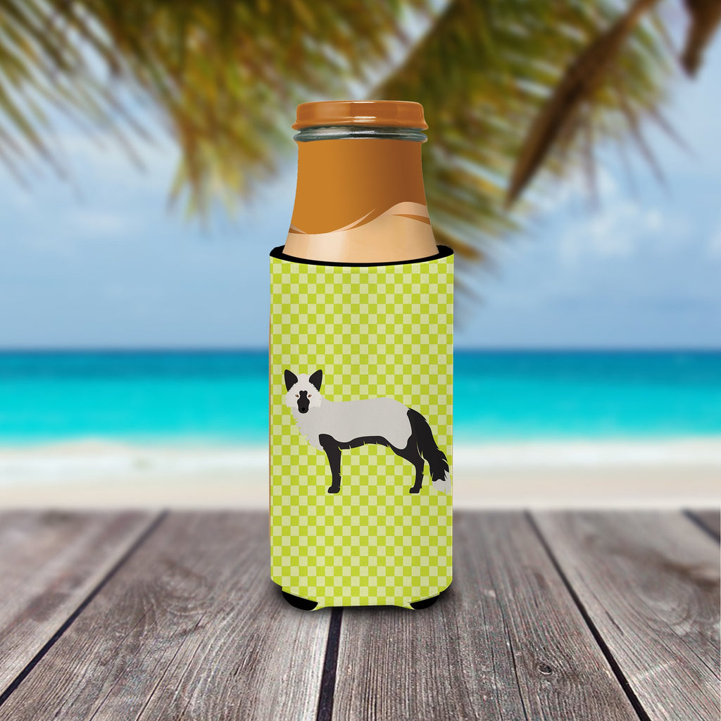 Silver Fox Green Slim Can Hugger , Insulated Foam Hugger for 12 oz Slim Cans, Beer Bottles & Water Bottles, Printed in USA