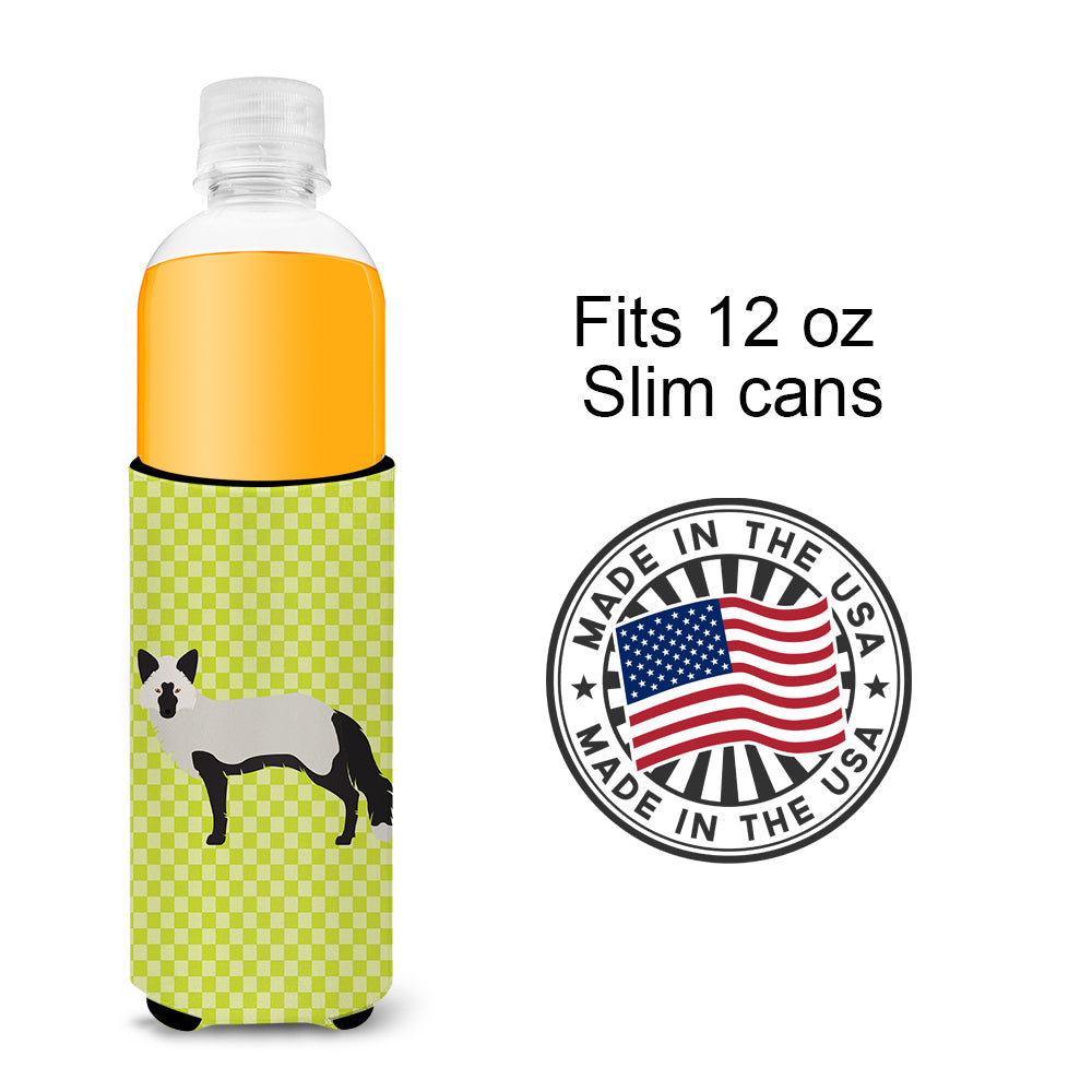 Silver Fox Green Slim Can Hugger , Insulated Foam Hugger for 12 oz Slim Cans, Beer Bottles & Water Bottles, Printed in USA