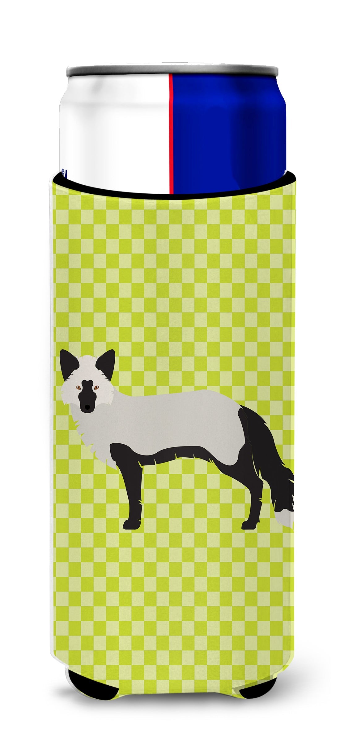 Silver Fox Green Slim Can Hugger , Insulated Foam Hugger for 12 oz Slim Cans, Beer Bottles & Water Bottles, Printed in USA