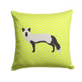 Silver Fox Green Decorative Throw Pillow 14x14 Indoor Outdoor Accent Cushion, Fabric Cover with Insert for Sofa, Bed, Porch & Living Room