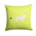Stoat Short-tailed Weasel Green Decorative Throw Pillow 14x14 Indoor Outdoor Accent Cushion, Fabric Cover with Insert for Sofa, Bed, Porch & Living Room