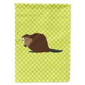 Eurasian Beaver Green House Flag 28x40 Porch Sleeve Pole Decorative Outside Yard Banner Artwork Wall Hanging, Polyester