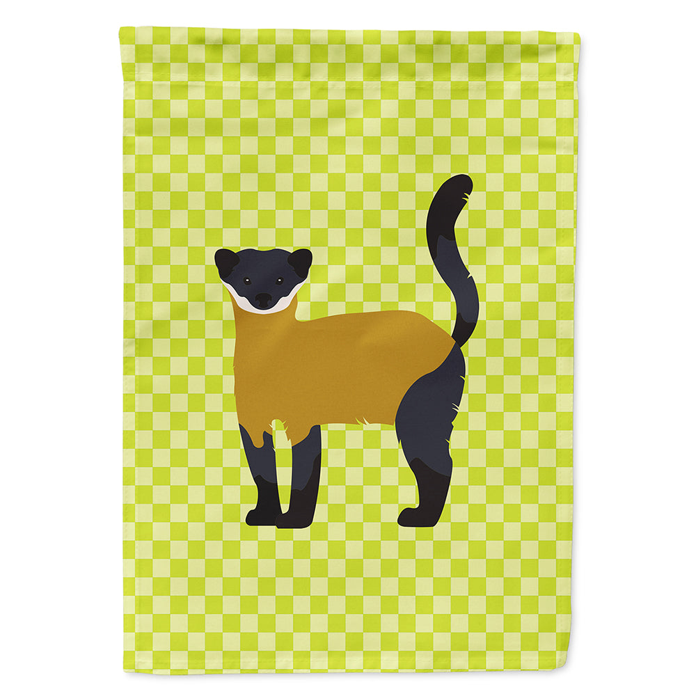 Yellow-Throated Marten Green House Flag 28x40 Porch Sleeve Pole Decorative Outside Yard Banner Artwork Wall Hanging, Polyester