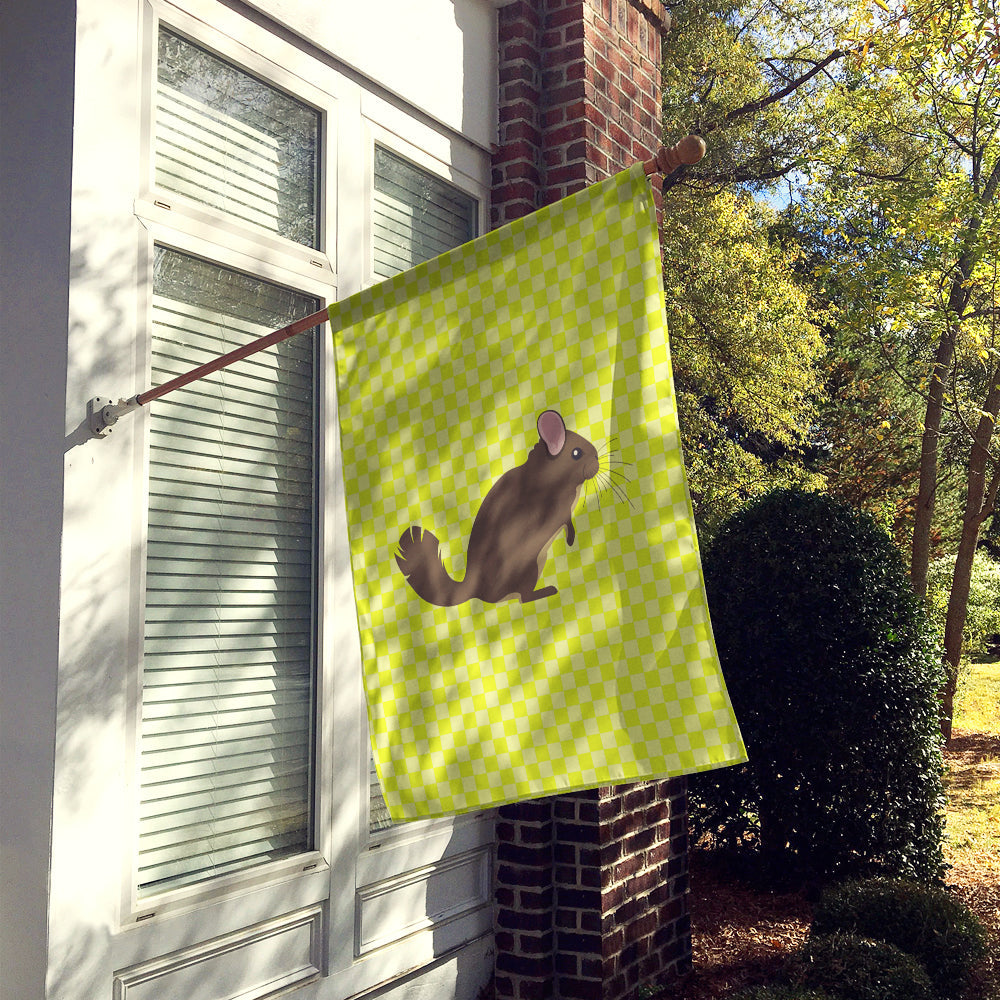 Chinchilla Green House Flag 28x40 Porch Sleeve Pole Decorative Outside Yard Banner Artwork Wall Hanging, Polyester