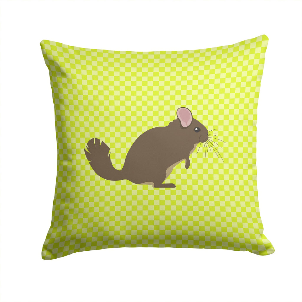 Chinchilla Green Decorative Throw Pillow 14x14 Indoor Outdoor Accent Cushion, Fabric Cover with Insert for Sofa, Bed, Porch & Living Room