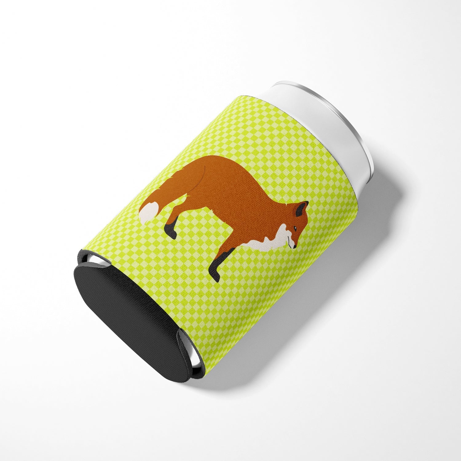 Red Fox Green Can or Bottle Hugger Cooler Sleeve for Standard 12 oz Cans, Insulated Foam Beer & Soda Can Hugger Reusable