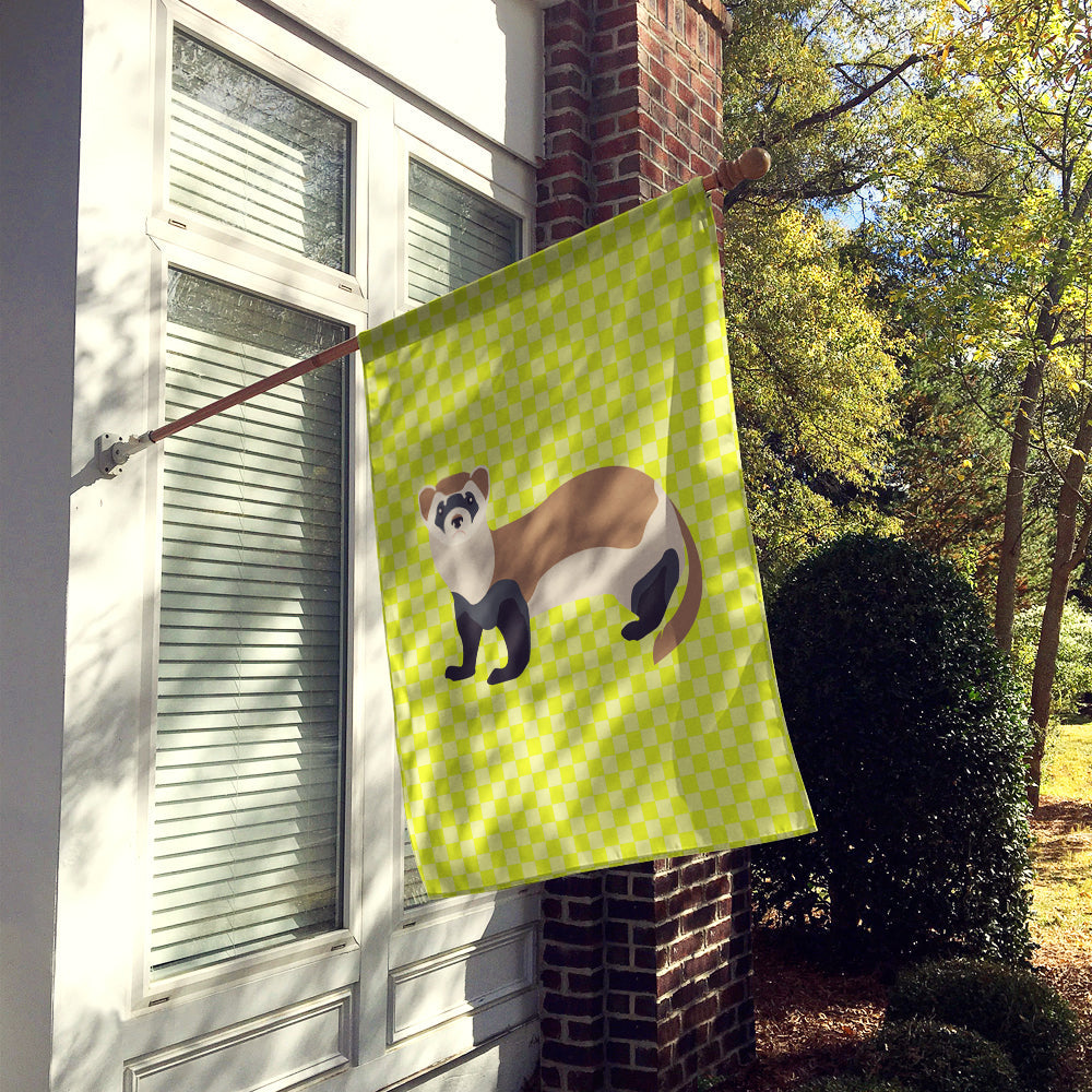 Ferret Green House Flag 28x40 Porch Sleeve Pole Decorative Outside Yard Banner Artwork Wall Hanging, Polyester