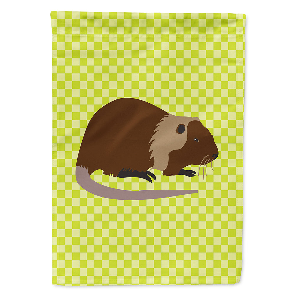 Coypu Nutria River Rat Green House Flag 28x40 Porch Sleeve Pole Decorative Outside Yard Banner Artwork Wall Hanging, Polyester