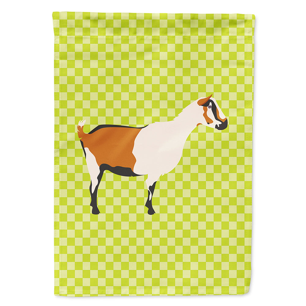 Alpine Goat Green House Flag 28x40 Porch Sleeve Pole Decorative Outside Yard Banner Artwork Wall Hanging, Polyester
