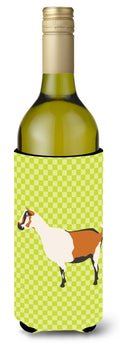 Alpine Goat Green Wine Bottle Hugger Gift Sleeve for Standard 750 ml Bottles, Insulated Reusable Also Fits Mini Shot & Pint Bottles