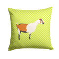 Alpine Goat Green Decorative Throw Pillow 14x14 Indoor Outdoor Accent Cushion, Fabric Cover with Insert for Sofa, Bed, Porch & Living Room